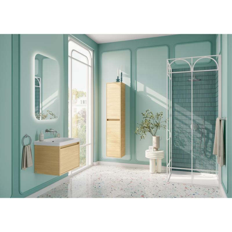 Mobilier suspendat pentru lavoar Villeroy & Boch Skyla 60 cm, 1 sertar Soft Close, nordic oak
